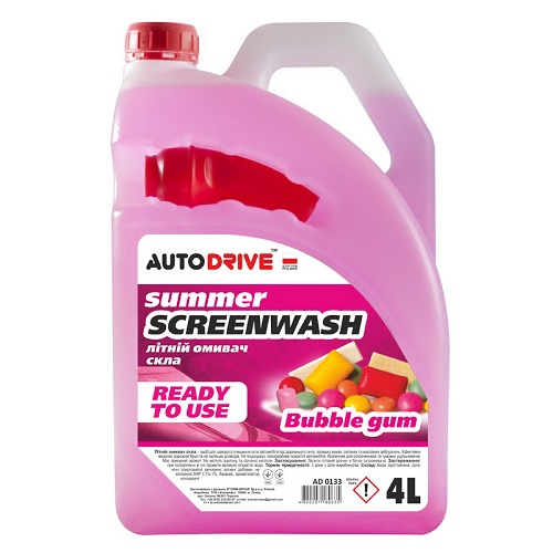  Омивач скла літній, Auto Drive Summer Screen Wash Bubble Gum 4Л.